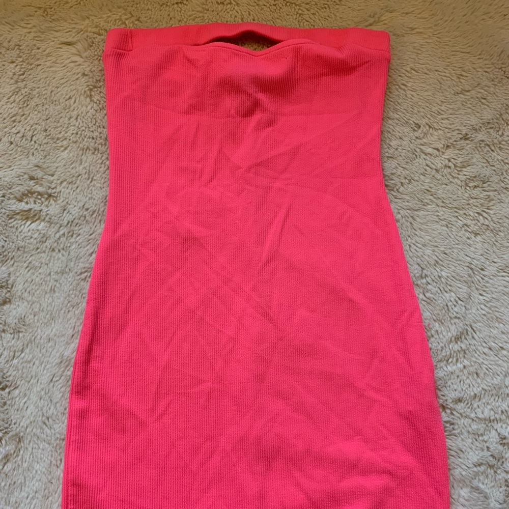 Forever 21 Hot Pink Ribbed Mini Dress